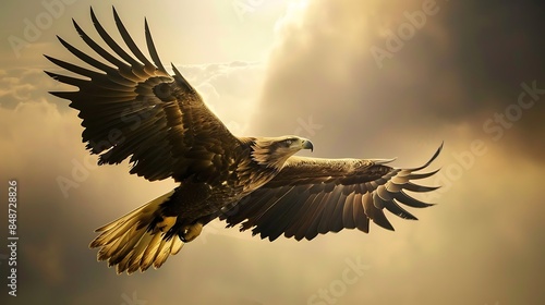 Wallpaper Mural  A majestic eagle soaring in the sky Torontodigital.ca