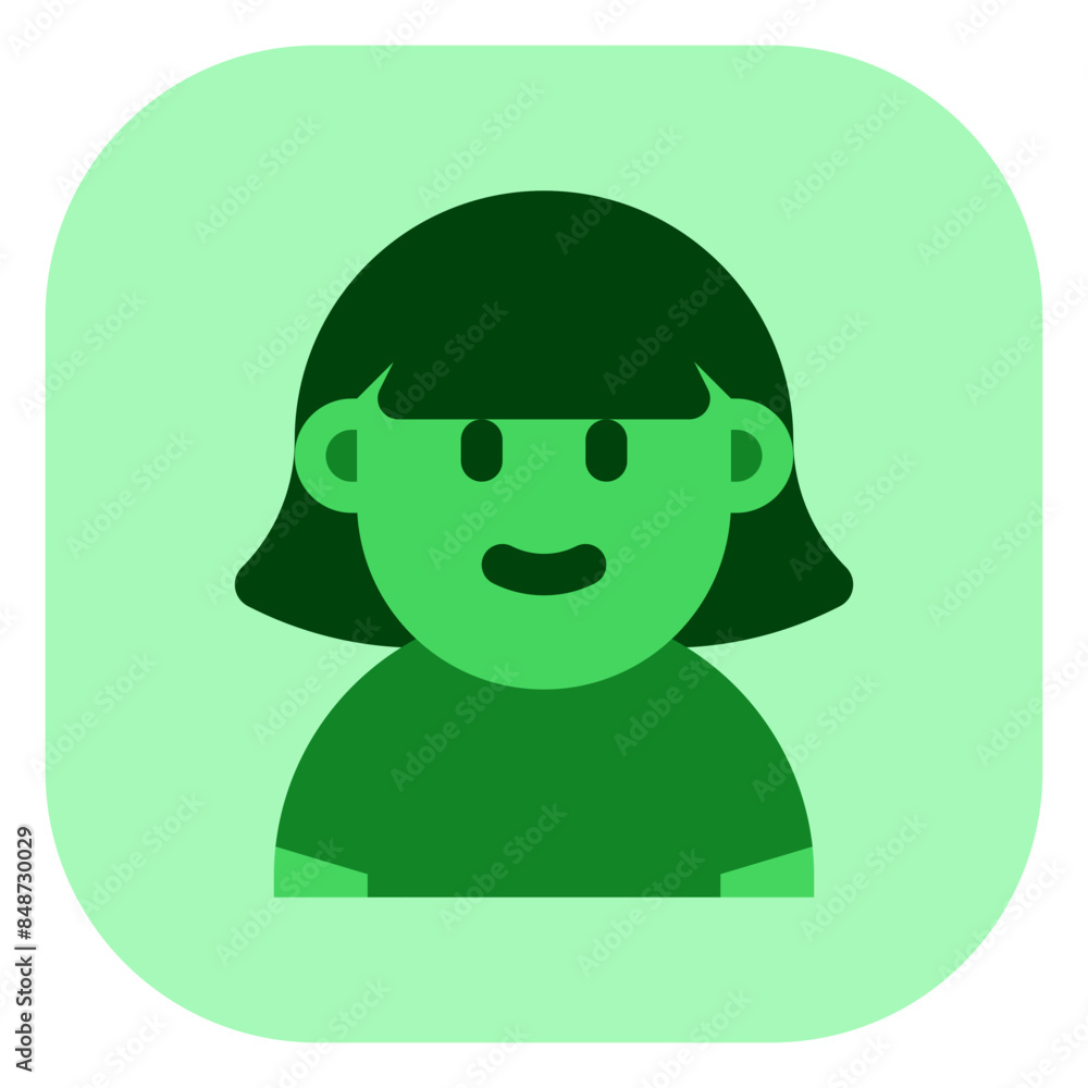 Editable woman with bob haircut avatar vector icon. User, profile, identity, persona. Part of a big icon set family. Perfect for web and app interfaces, presentations, infographics, etc Editable woman with bob haircut avatar vector icon. User, profile, identity, persona. Part of a big icon set family. Perfect for web and app interfaces, presentations, infographics, etc