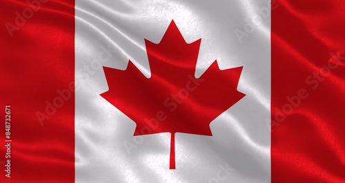 Photography canadian flag waving