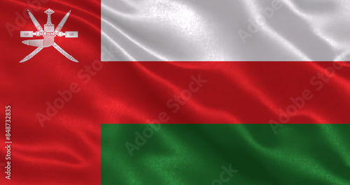 Oman waving flag