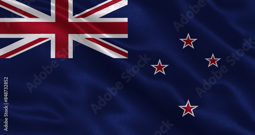 New zealand waving flag