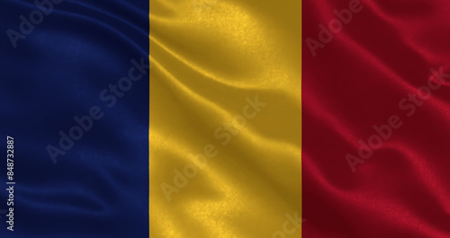 Obraz na plátně Romanina waving flag