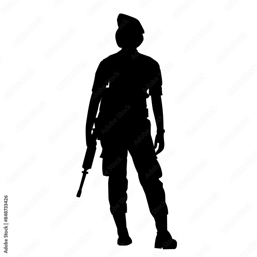 Police silhouette illustration Police silhouette illustration