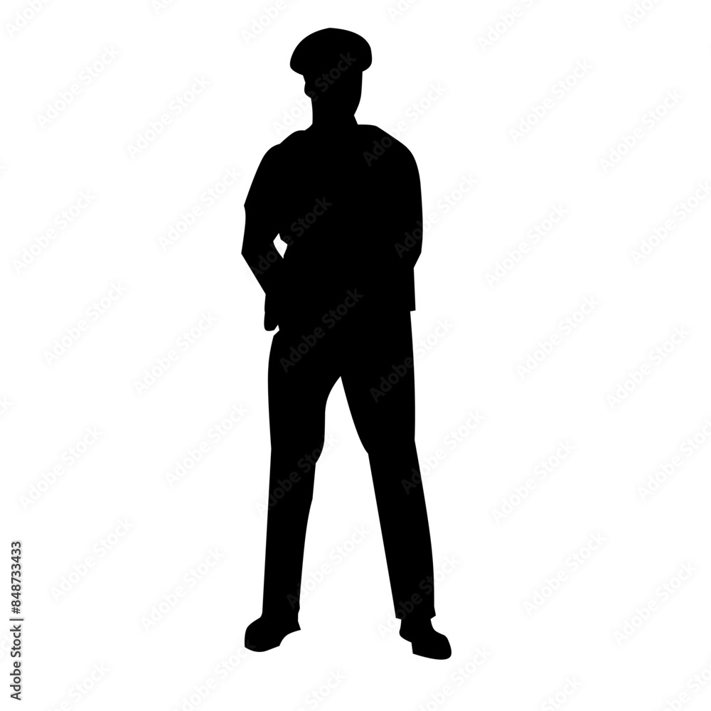 Police silhouette illustration Police silhouette illustration