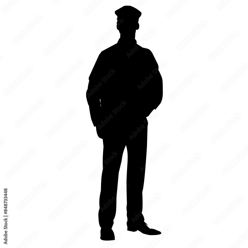 Police silhouette illustration Police silhouette illustration