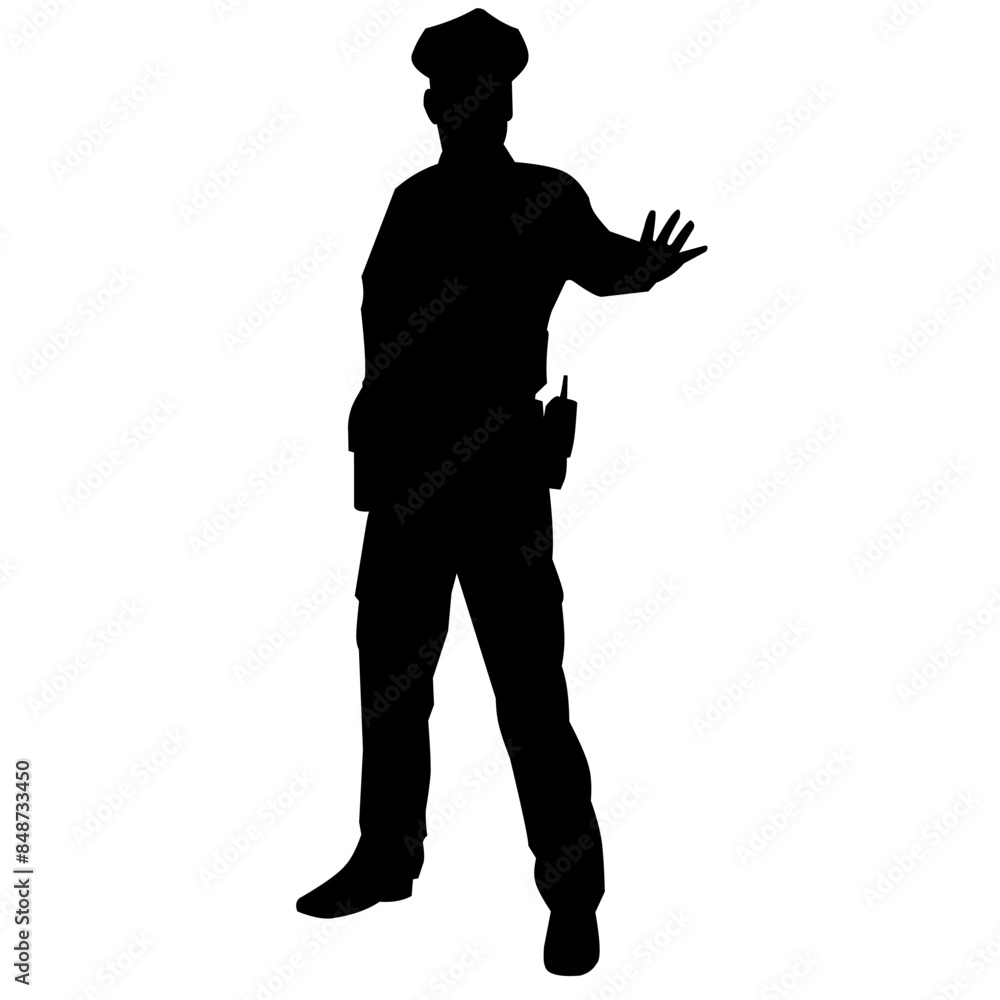 Police silhouette illustration Police silhouette illustration