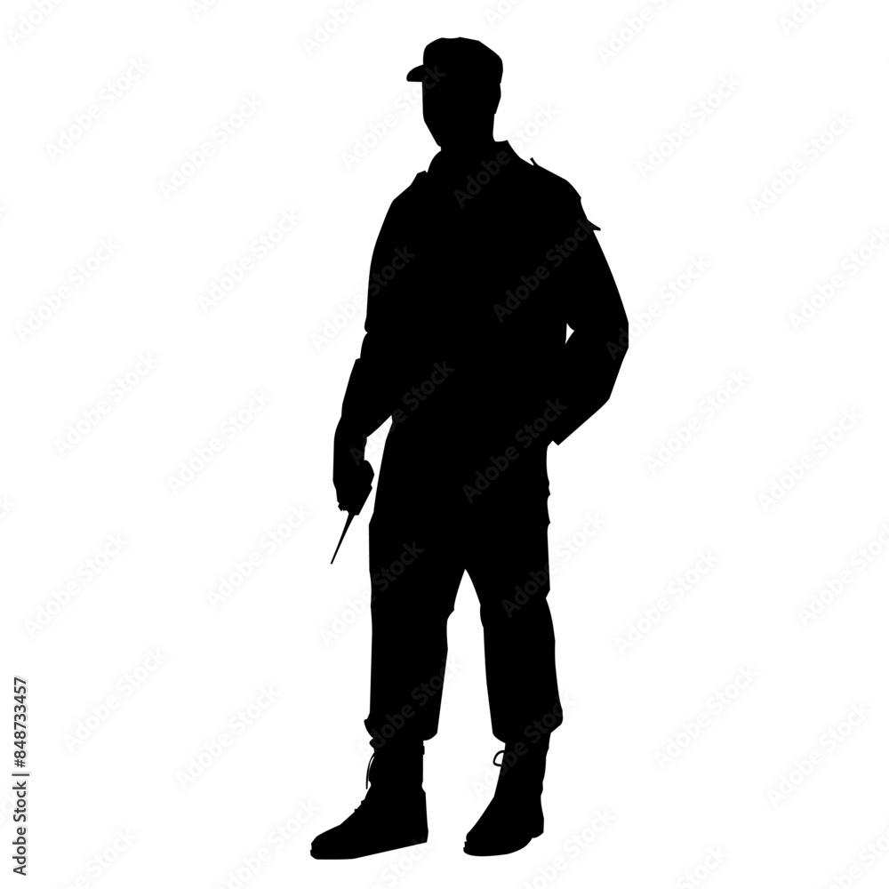 Police silhouette illustration Police silhouette illustration
