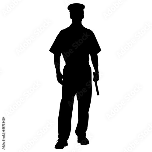 Police silhouette illustration