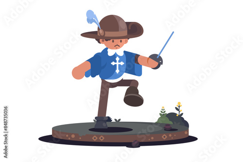 Musketeer Character Dueling Stance