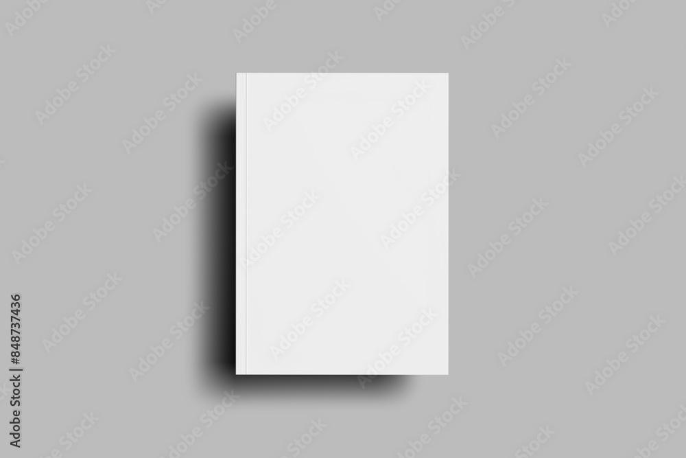 Blank flying cover A4 magazine mockup top-view Blank flying cover A4 magazine mockup top-view