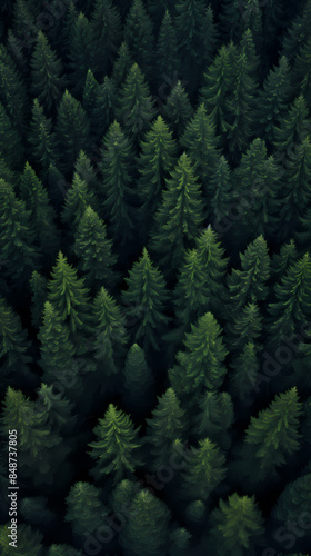 Wallpaper Mural Aerial view of dense forest Torontodigital.ca