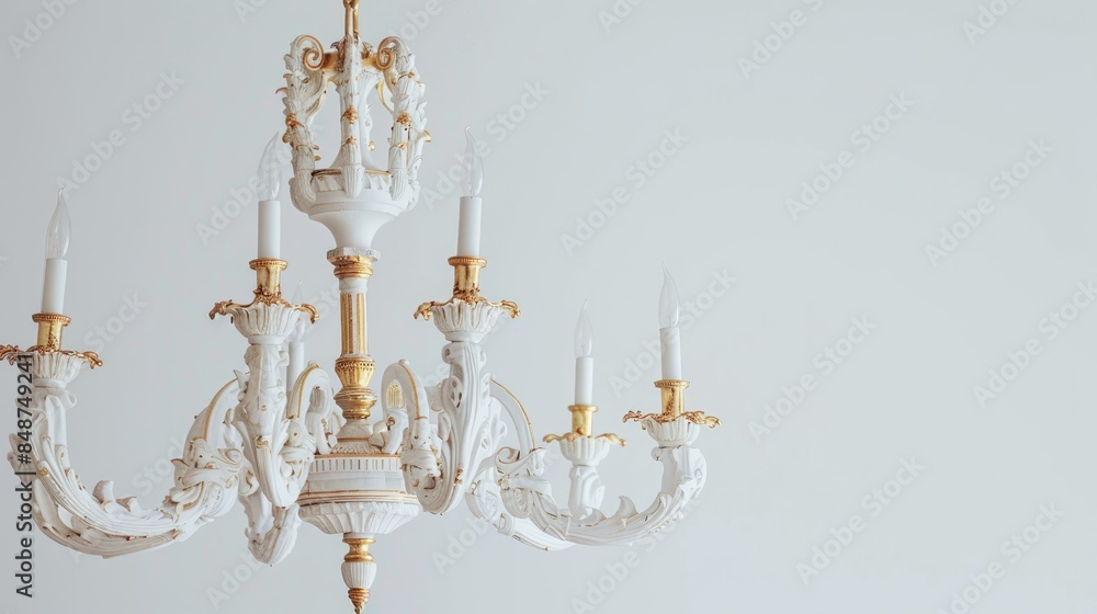 Chandelier against a white backdrop Chandelier against a white backdrop
