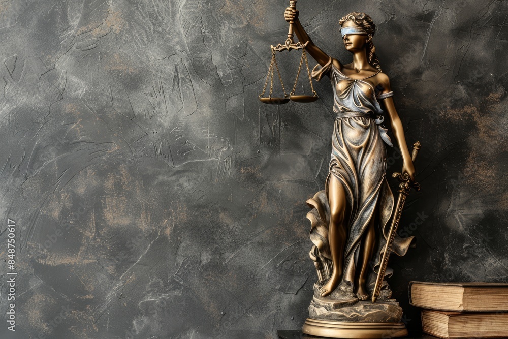 A Lady Justice Statue With a Gavel and Book A Lady Justice Statue With a Gavel and Book