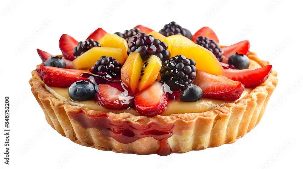 Fruit pie, fruit tart, transparent picture