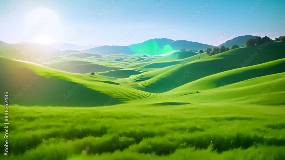 Rolling Green Hills at Sunset Generative AI Rolling Green Hills at Sunset Generative AI