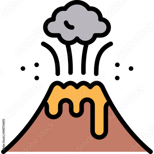 eruption volcano icon

