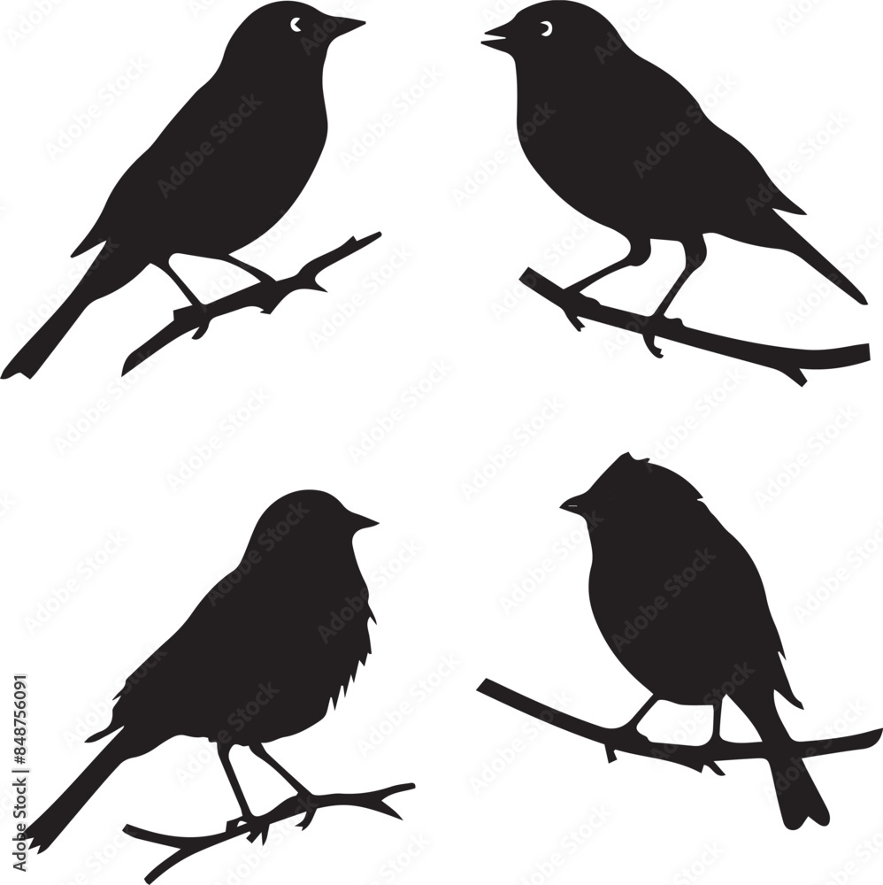 custom made wallpaper toronto digitalBirds silhouette black vector