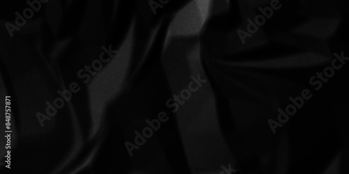 Black crumpled paper background texture pattern overlay. crinkled wrapper rumple wrinkled high resolution arts craft and Seamless black crumpled paper.	

