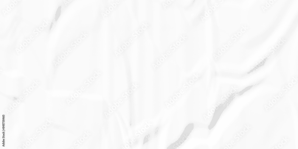 White fabric background. white crumpled paper background texture pattern overlay. wrinkled high resolution arts craft and Seamless white crumpled paper crinkle crushed background.
