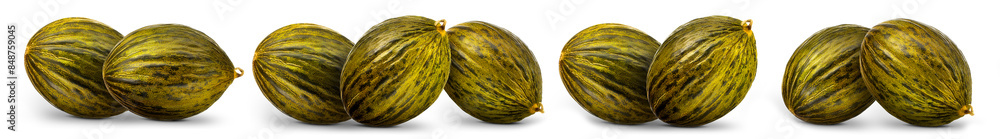 Group of melons isolated on white background Group of melons isolated on white background