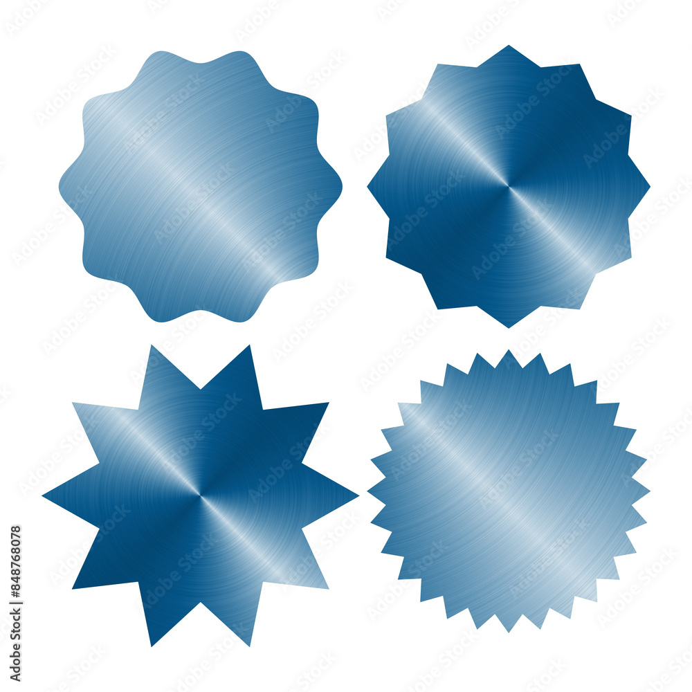 Set of a gradient foil stars isolated on white background. 3d illustration Set of a gradient foil stars isolated on white background. 3d illustration