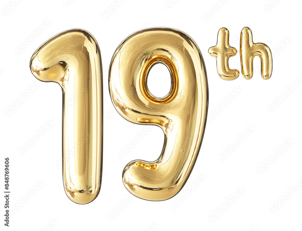 Anniversary Gold Number 19 Anniversary Gold Number 19