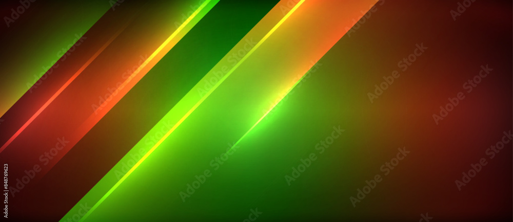 Neon dynamic diagonal light rays background. Techno digital geometric concept design for wallpaper, banner, presentation, background Neon dynamic diagonal light rays background. Techno digital geometric concept design for wallpaper, banner, presentation, background