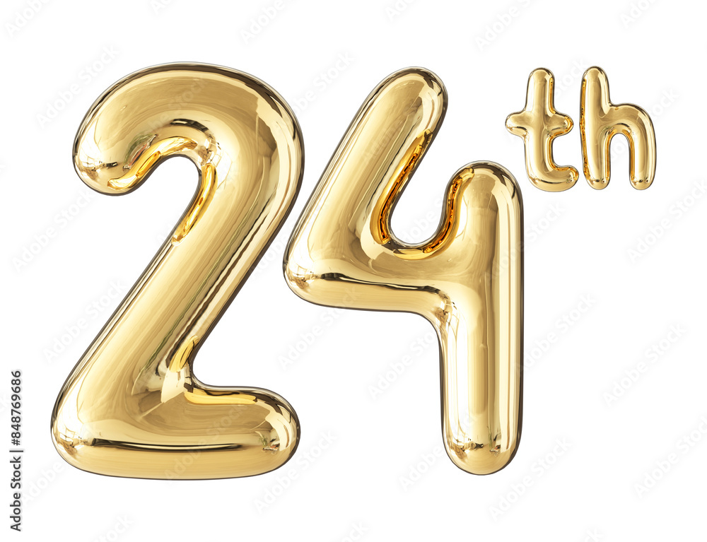 Anniversary Gold Number 24 Anniversary Gold Number 24