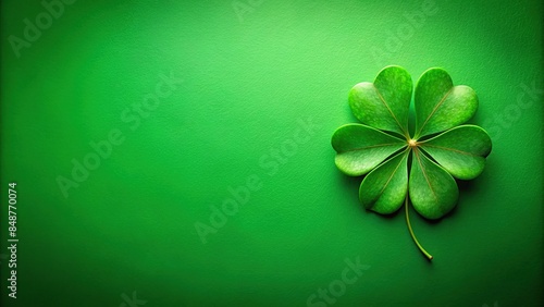 St. Patrick's Day background with green four leaf clover on a green background , St. Patrick's Day, celebration, Irish