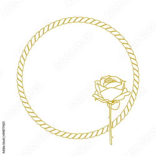 circular rope frame vector.eps