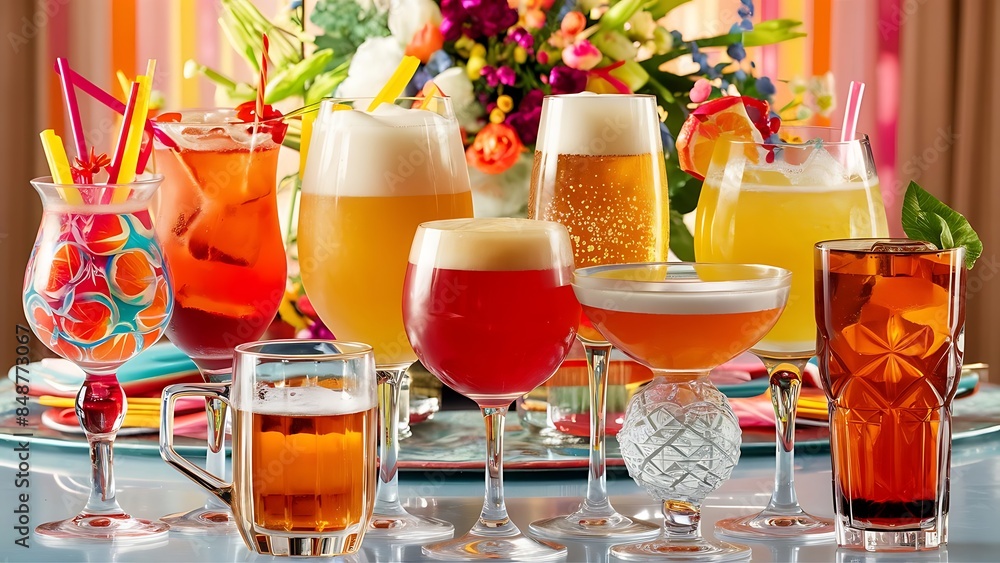Drink colorful glasses Drink colorful glasses