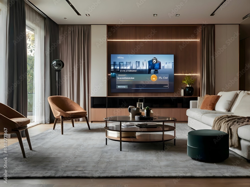 Futuristic Smart Living Room Futuristic Smart Living Room