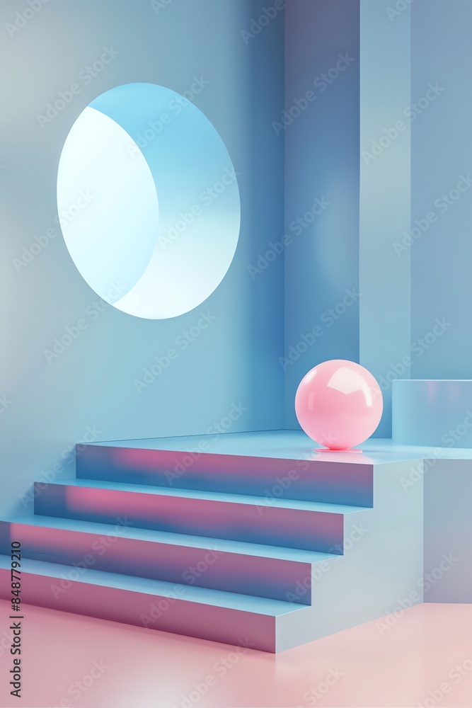 front view of 3d product mockup scene for products, relatively empty scene, plain colour, pastel colour 2:3, blue front view of 3d product mockup scene for products, relatively empty scene, plain colour, pastel colour 2:3, blue