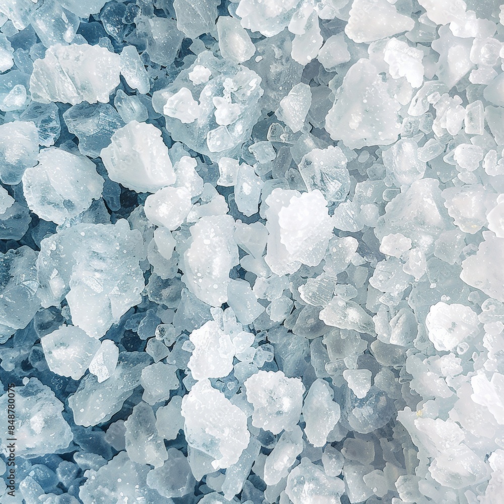 Close-up Texture of Sparkling Blue Coarse Sea Salt Crystals Close-up Texture of Sparkling Blue Coarse Sea Salt Crystals
