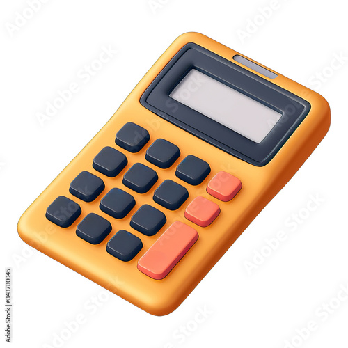 Calculator isolated on transparent background. illustration . Generative ai