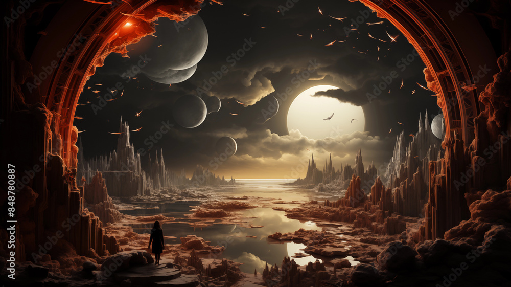Obraz premium Alien planet earth