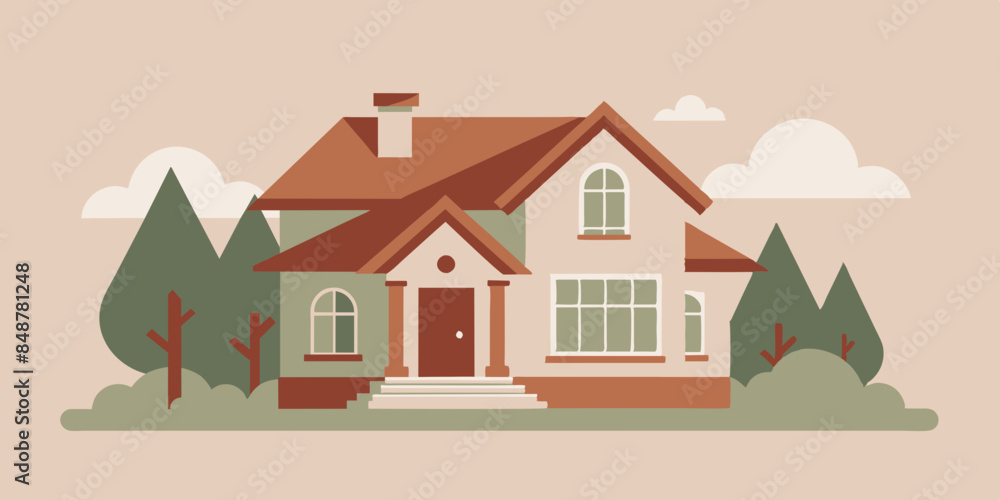 A quaint house with a charming roof and windows. A picturesque house showcasing a roof and windows. A quaint house with a charming roof and windows. A picturesque house showcasing a roof and windows.