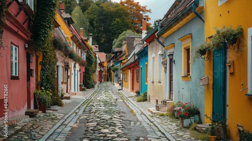 street with colorful houses © Katrin_Primak