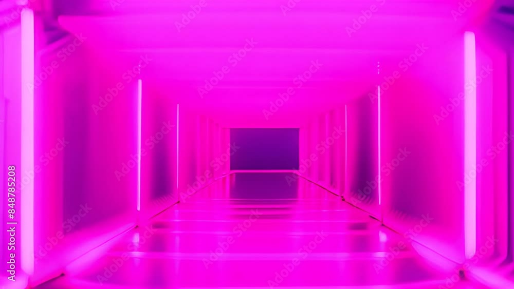 Pink Neon Corridor Generative AI Pink Neon Corridor Generative AI