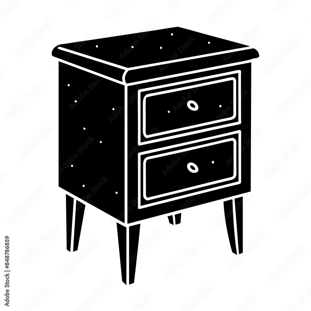 Nightstand vector silhouette illustration svg file Nightstand vector silhouette illustration svg file