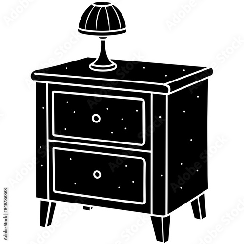 Nightstand vector silhouette illustration svg file