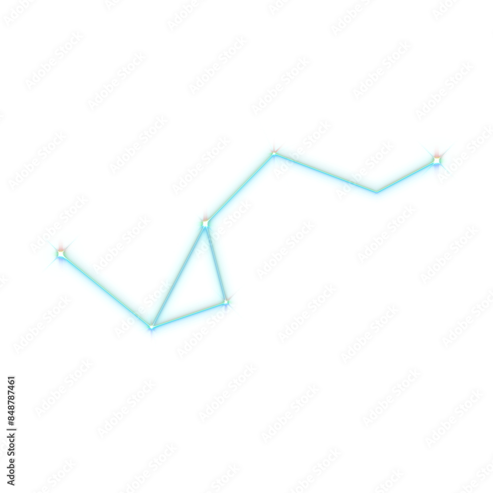 Pattern constellations with bright glow stars