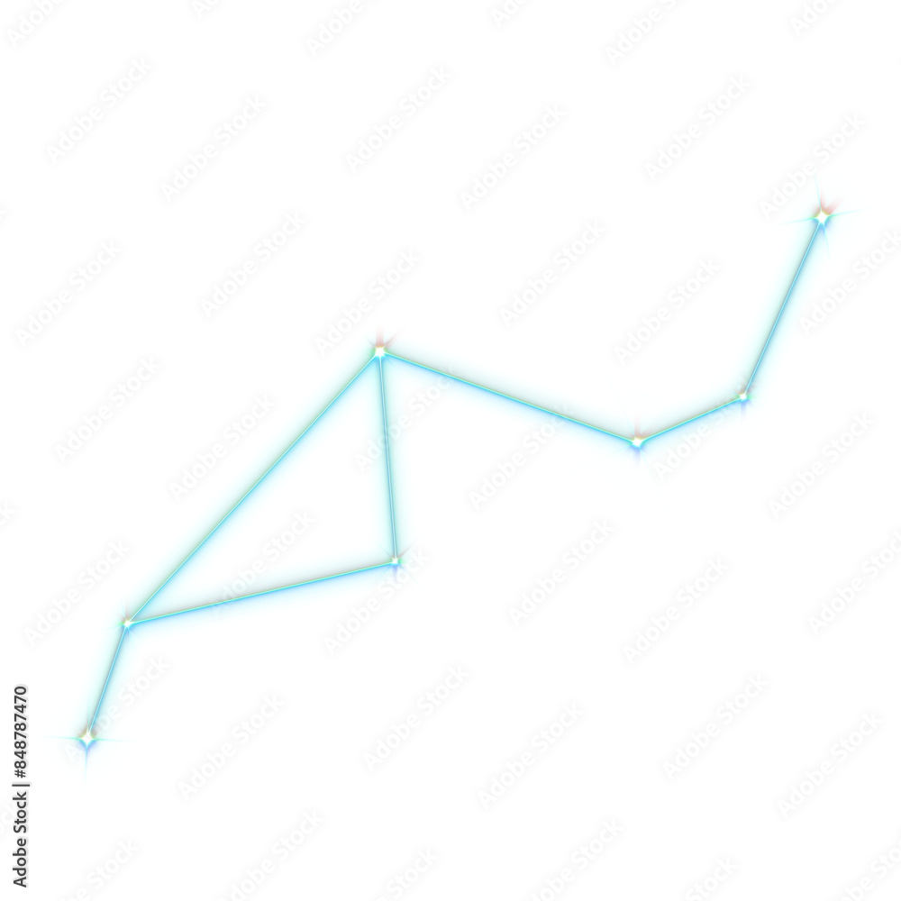 Pattern constellations with bright glow stars