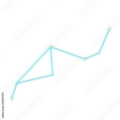 Obraz na płótnie Pattern constellations with bright glow stars w salonie