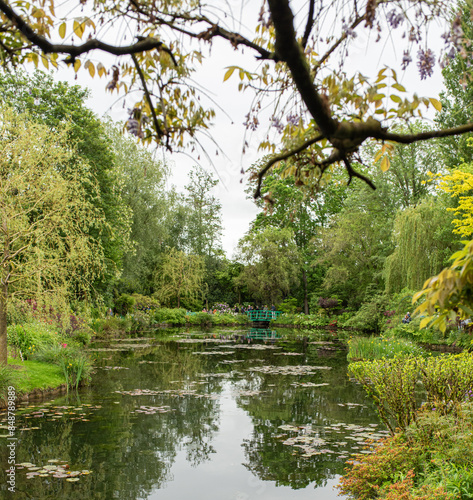 Water garden setting at Famous Artist's Home in Giverny France