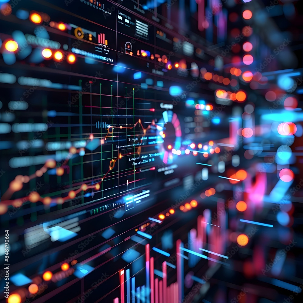 Digital Data Streaming Across Network with Business Graphs and Charts on Multiple Screens Digital Data Streaming Across Network with Business Graphs and Charts on Multiple Screens