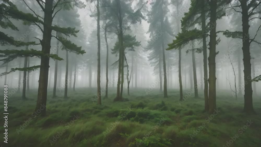 fog in the forest background fog in the forest background