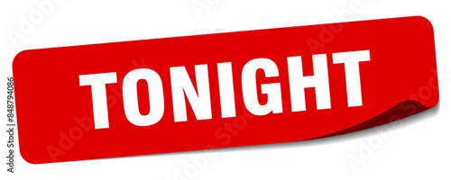 tonight sticker. tonight label