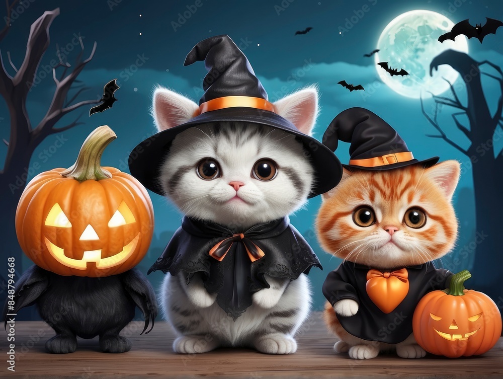 halloween cat and pumpkins halloween cat and pumpkins