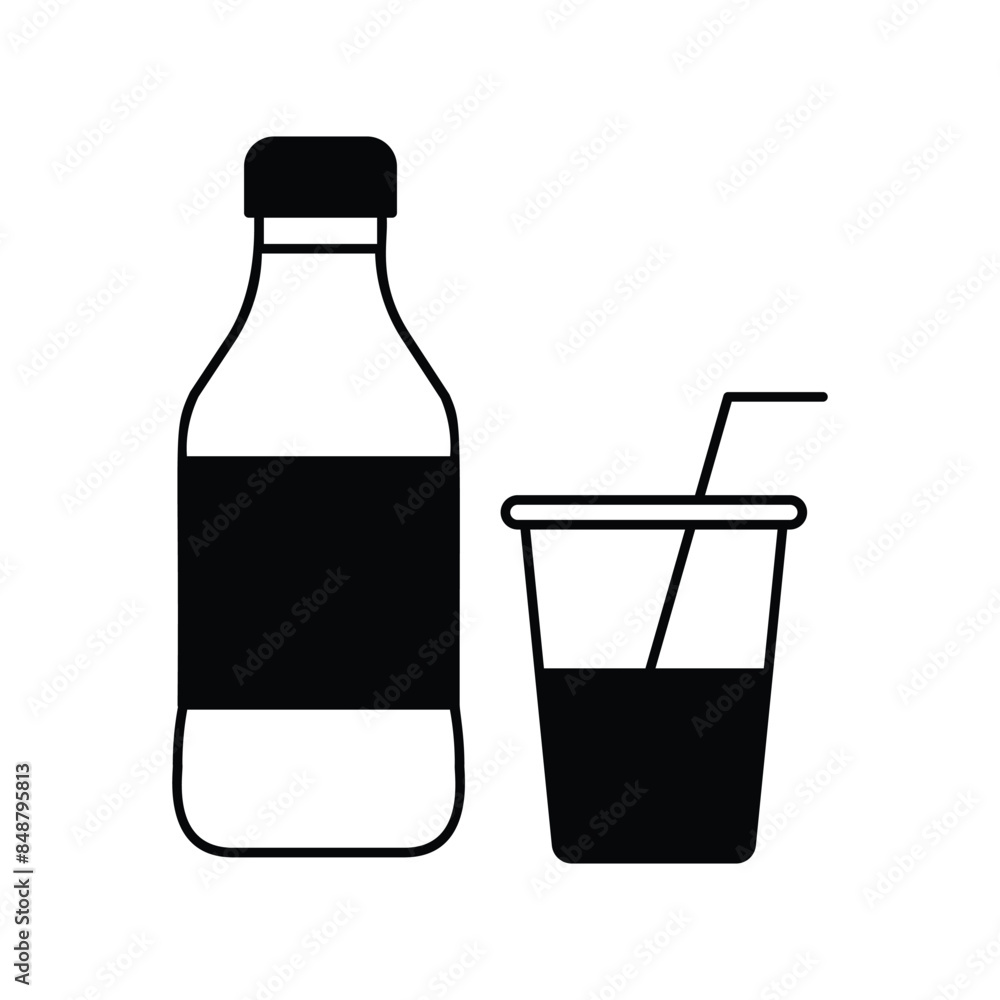 soda icon with white background vector stock illustration soda icon with white background vector stock illustration